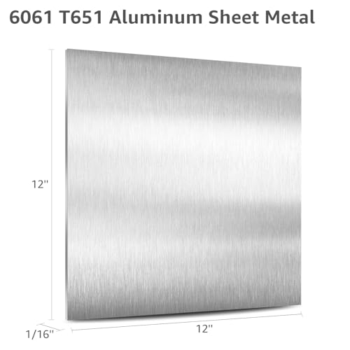 2 Pack 6061 T651 Aluminum Sheet Metal 12" x 12" x 1 (2 Count)