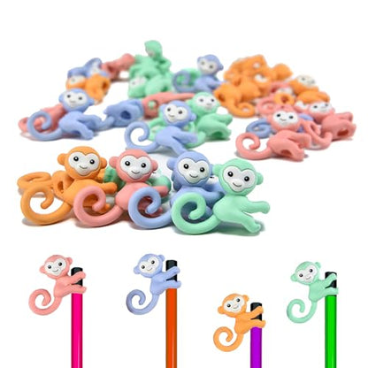 32Pcs Monkey Pencil Top Erasers for Kids