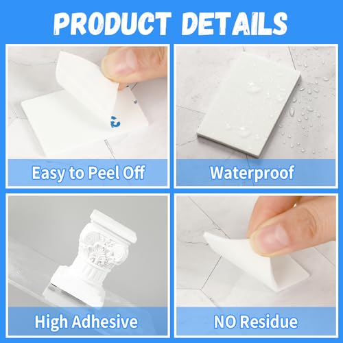 60Pcs Double Sided Foam Tape Sticky Mounting Pads for Wall Crafts (60 Count)