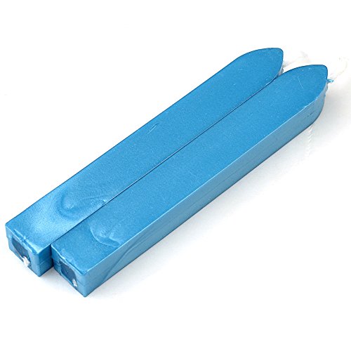 5Pcs Blue Sealing Wax Sticks with Wicks for Wax Seal Stamp (5 Count)