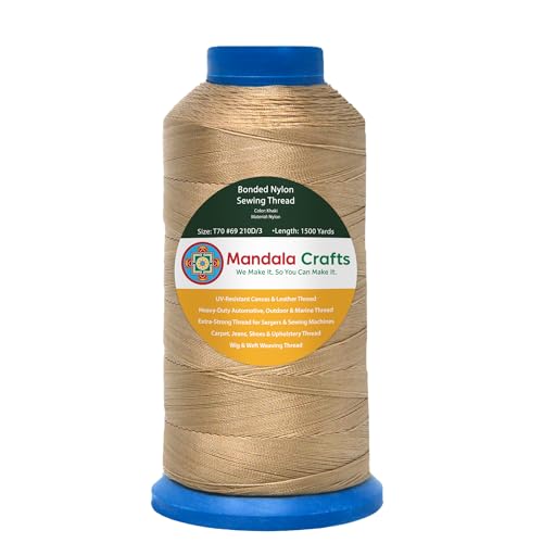 Size 69 210D T70 Khaki Bonded Nylon Thread (4500 Foot)
