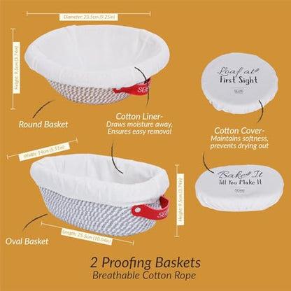8Pcs Sourdough Starter Kit with Glass Fermentation Jar 42oz