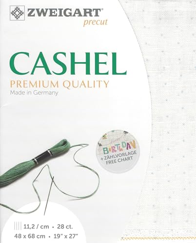 Cashel Mini Dots 28 Count White with Gray Mini Dots 3281