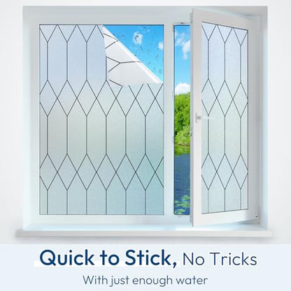 Moroccan Pattern Static Cling Window Privacy Film (25.83 Sq Ft)