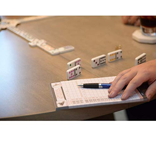 Mexican Train Score Pads & Chicken Foot Dominoes Game for Adults