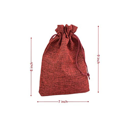 Pack of 25 Burlap Gift Bags with Drawstring Linen Jewelry Pouches Wedding Hessian Jute Bags for Birthday Jewelry and Treat Pouches Party Wedding Favors Gift Art and DIY Craft