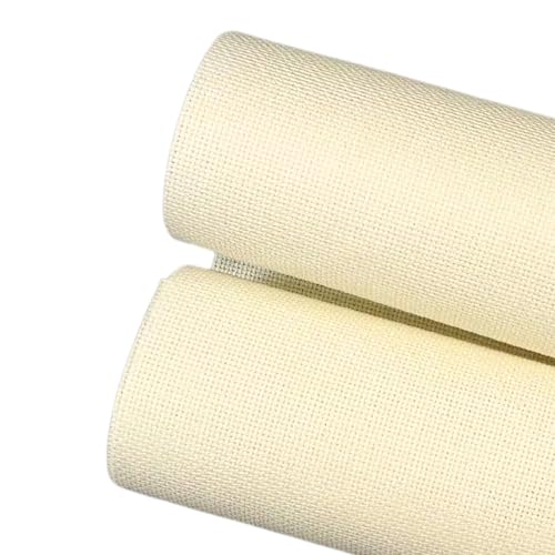 2 Sheets of Ivory 14 Count Aida Cloth