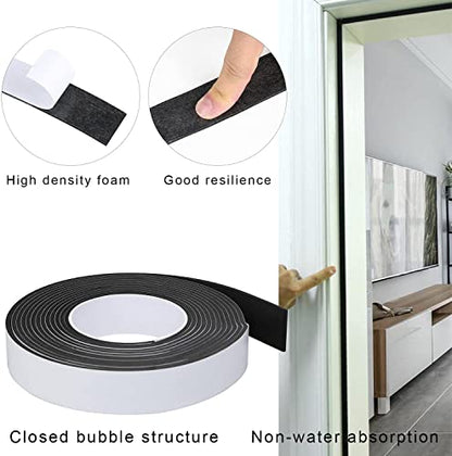EVA Single Sided Adhesive Black Foam Tape (16.4 Foot)
