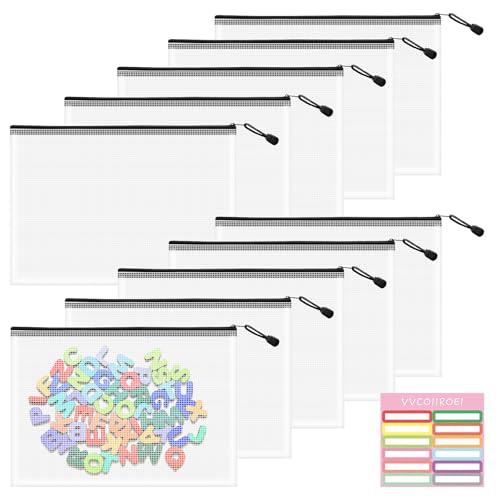 10pcs Mesh Zipper Pouch (9 Count)