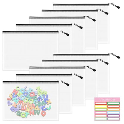 10pcs Mesh Zipper Pouch (9 Count)