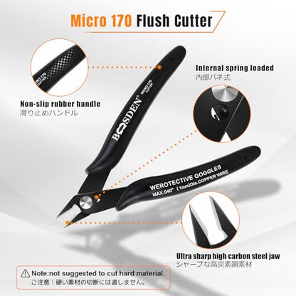 5 Pack Small Micro Wire Cutters Flush Cutter Pliers 5 (5 Count)