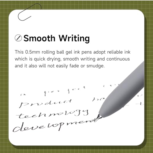 Gel Pens 10 Pcs 0.5mm Fine Point Smooth Writing Pens High