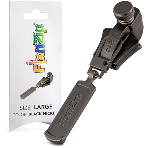 Large Black Nickel Zipper Repair Kit