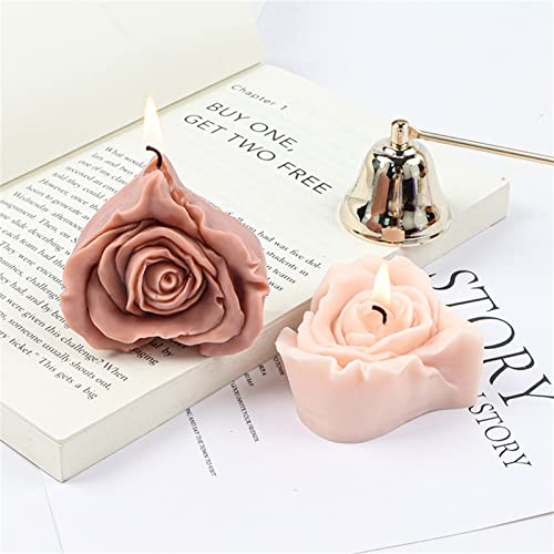 Love Rose Candle Silicone Mold Heart Flower Soap Mold Fondant Chocolate Candy Cake Mold Resin Polymer Clay Mould Valentine's Gift