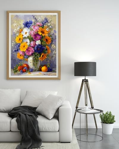 14 ct Counted Cross Stitch Kits for Adults Flowers Cross Stitch Patterns Stamped Printed Cross Stitch Kits