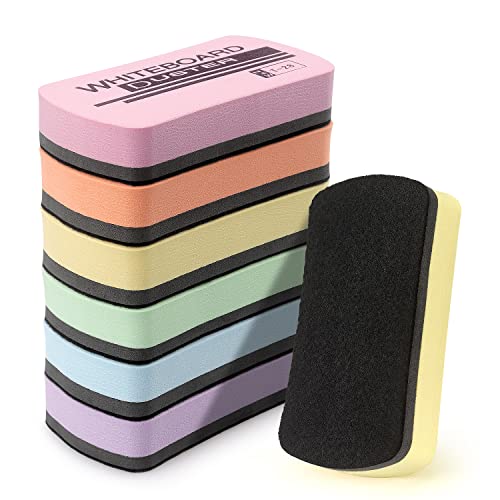 6 Pack Magnetic Dry Eraser Erasers (6 Count)