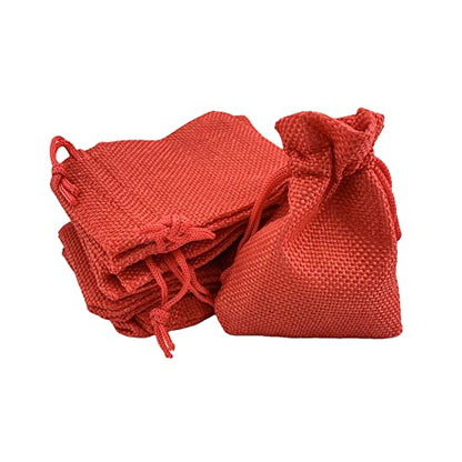 Pack of 25 Burlap Gift Bags with Drawstring Linen Jewelry Pouches Wedding Hessian Jute Bags for Birthday and Treat Pouches Party Wedding Favors Gift