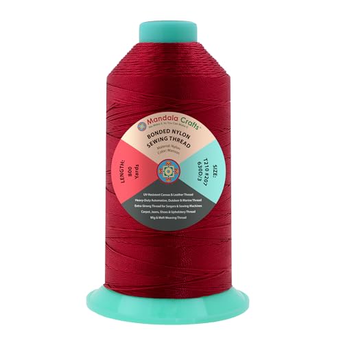 Size 207 630D T210 Maroon Bonded Nylon Thread