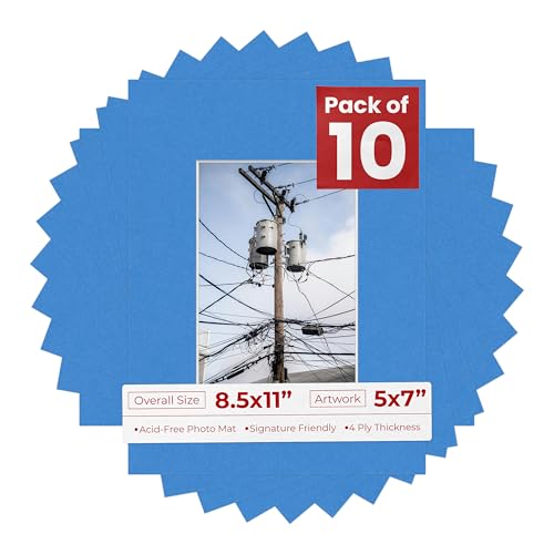 5x7 Mat for 8.5x11 Frame (10 Count)