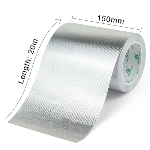 Adhesive Aluminum Foil Heat Shield Tape 1 Pack 6inch x 66ft (66 Foot)