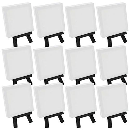 3" x 3" Stretched Canvas with 5" Mini Easel Kit