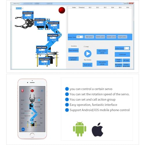 Robotic Arm Kit 6DOF Programming Robot Arm with 5 Servo