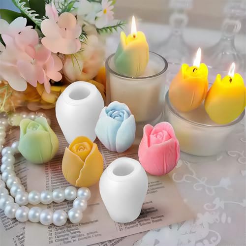 2 Pcs Tulip Candle Molds (2 Count)
