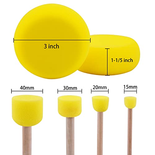 28 Pieces Round Sponge Brush (28 Count)
