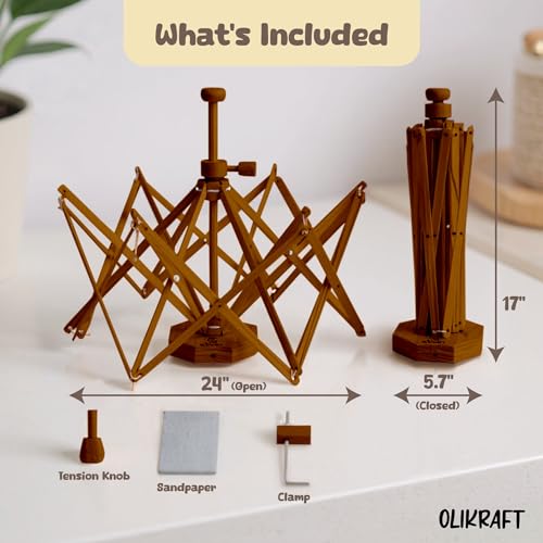 Wooden Reverse Umbrella Yarn Swift