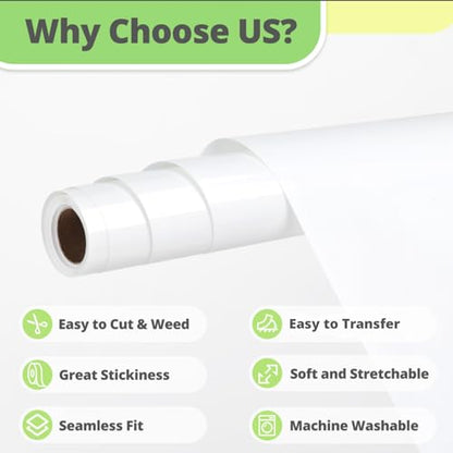 White HTV Vinyl Roll
