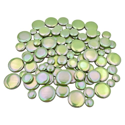 200g Iridescent Round Mosaic Tiles for Crafts Bulk
