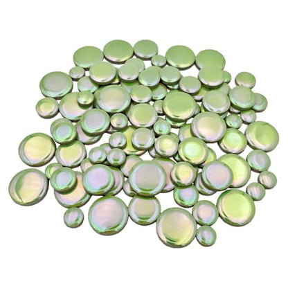 200g Iridescent Round Mosaic Tiles for Crafts Bulk