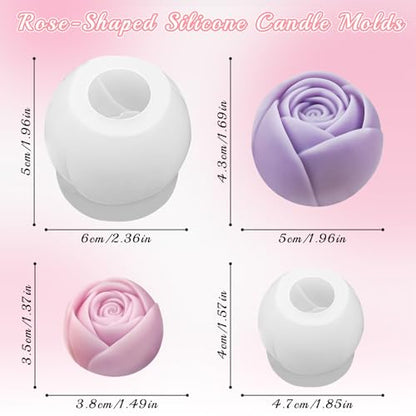 Rose Candle Mold (2 Count)