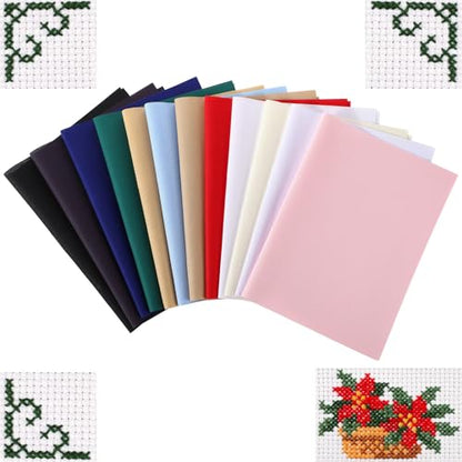 12 Pcs 14 Count Aida Cloth Cross Stitch Fabric (12 Count)