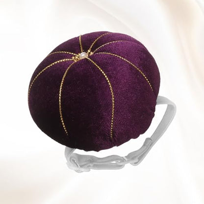 Wrist Pin Cushion Wristband Sewing Pincushion Polyester Pin Holder Wearable Pumpkin Shaped Needles Wristband for Sewing Quilting Needlework DIY Crafts