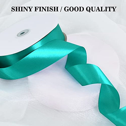 100 Yard Turquoise Satin Ribbon 1 (300 Foot)
