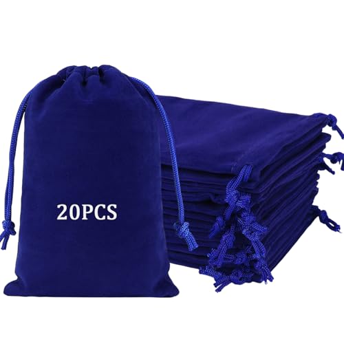 20pcs Velvet Bags with Drawstring (20 Count)