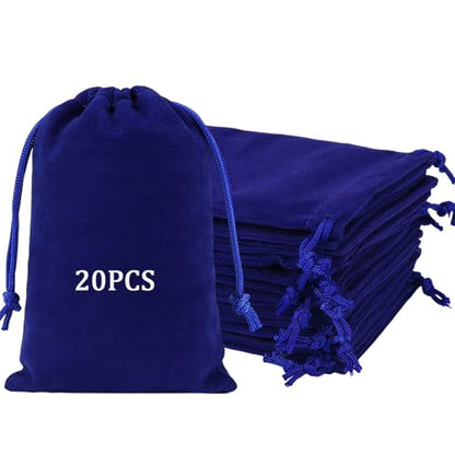 20pcs Velvet Bags with Drawstring (20 Count)