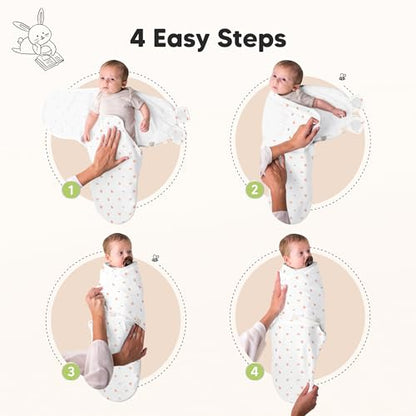 3pk Organic Swaddles for Newborns Girls (3 Count)