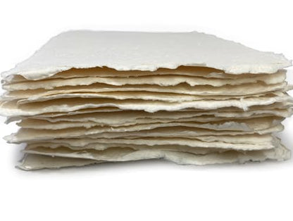 Thick Handmade Watercolor Paper with Deckled Edge A5 (15 .)