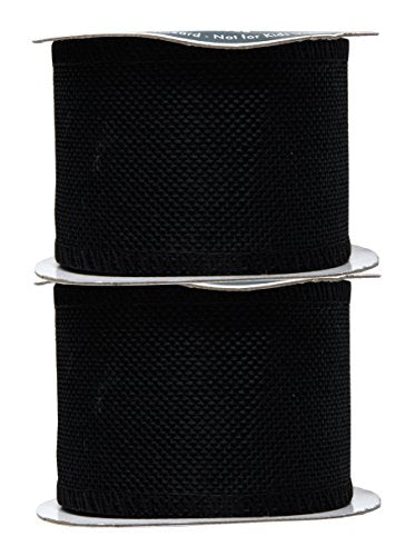 2 1 2 Inch Wide Black Burlap Ribbon for Crafts (60 Foot)