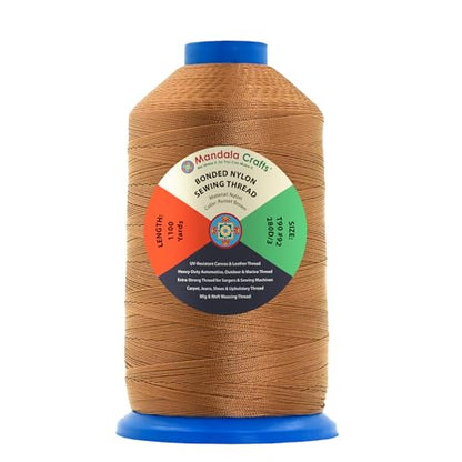 Size 92 280D T90 Russet Brown Bonded Nylon Thread (3750 Foot)