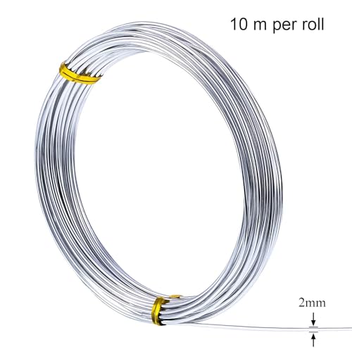 2 Rolls Aluminum Wire for Jewelry Making (65.62 Foot)