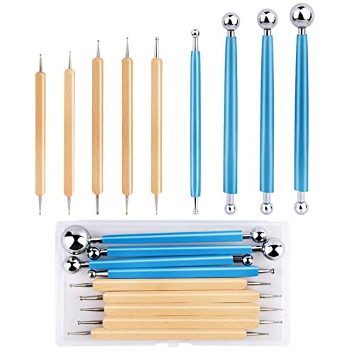 9 PCS Dotting Tools Ball Styluses with Box