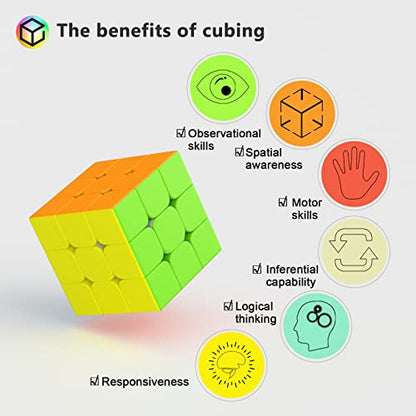 Full Size 3x3x3 Speed Cube Set (10 Count)