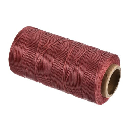 Waxed Thread 197 Yard 1mm 210D Flat Wax Thread Polyester Waxed String for Leather Sewing Hand Weaving Book Binding Home Decoration