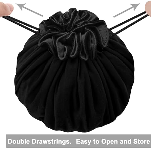 Large Dice Bag with Pockets Big Capacity Dice Bag Drawstring Pouch
