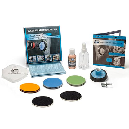 3'') Glass Scratch Removal Kit for use with a Drill on All Glass Surfaces