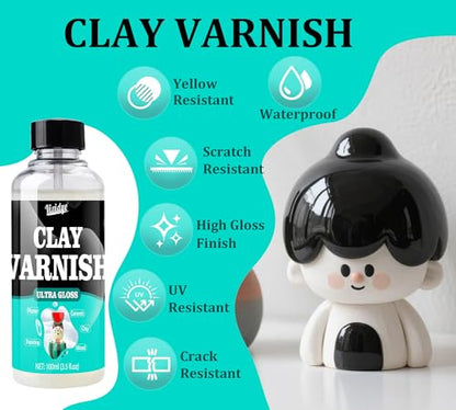 7oz Air Dry Clay Glaze Kit
