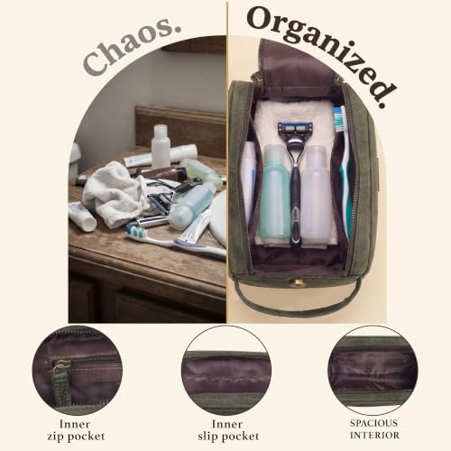 Leather Toiletry Bag for Men
